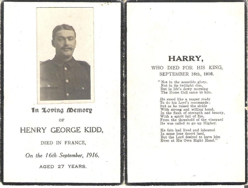 Henry (Harry) George Kidd