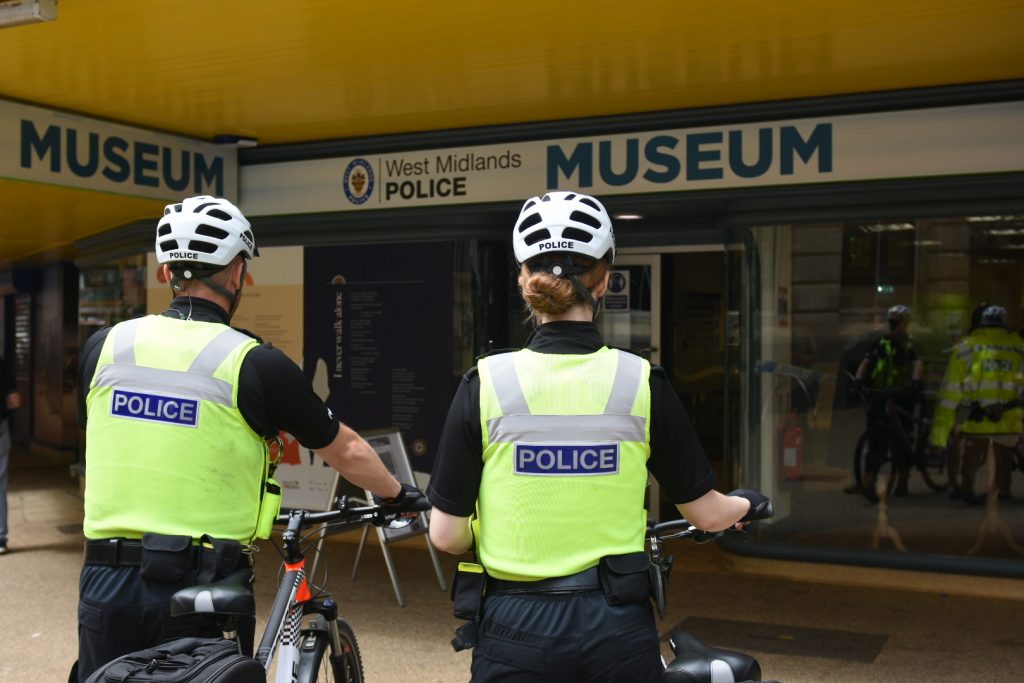 Officers looking at Coventry Police Museum