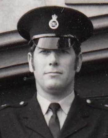 Black and white photo of David Robert Brown in uniform