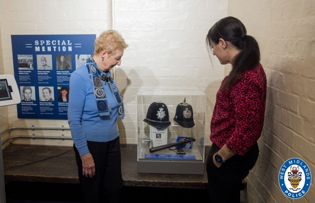 Linda and heritage manager Corinne in one of the roll of honour exhibits