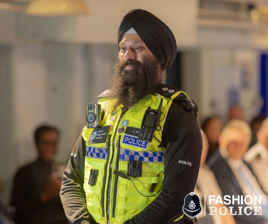 Inspector Jas Pahil modelling modern policing uniform